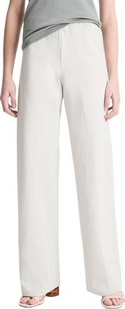 Vince Linen-Blend High Waist Cotton Bias Pant
