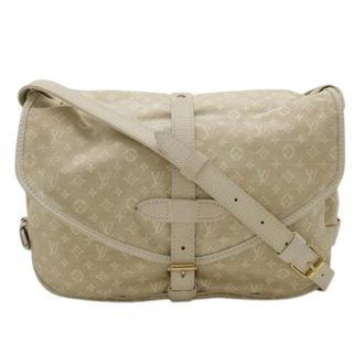 Louis Vuitton Pre-owned Cross Body Bags, female, Beige, Size: ONE SIZE Pre-owned Monogram Mini Lin Shoulder Bag