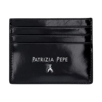 Patrizia Pepe Kaarthouder met logo-plaquette - Dames - Accessoires - Zwart - Maat: ONE Size Zijde