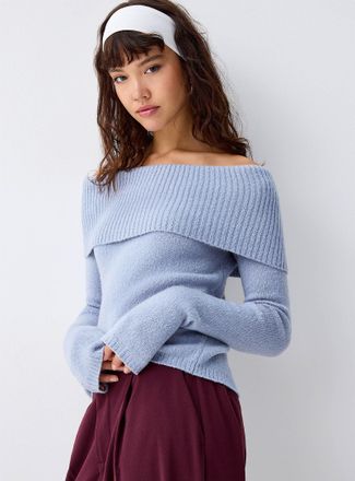 Twik Womens Cropped off-the-shoulder sweater