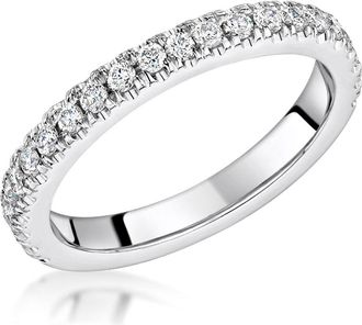 The Diamond Store Alessandra Matching 2.6mm Wedding Band 0.42ct H/Si Diamonds Platinum