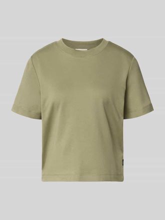 s.Oliver Red Label Relaxed Fit T-Shirt aus reiner Baumwolle in Khaki, Gr&ouml;&szlig;e 34