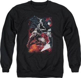 Gildan Batman Sparks Leap Adult Crewneck Sweatshirt