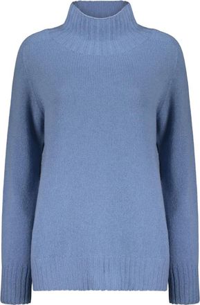 Moorer Fiemme Sweater - Dames - Coltruien - Blauw - M - Kasjmier - Truien & Vesten