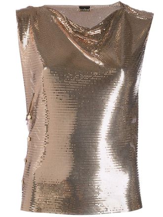 Paco Rabanne Verfraaide tanktop - Goud
