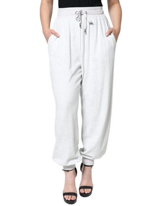 Dolce & Gabbana Womens Lounge Pants Relaxed Fit Pan75628 - Light Grey