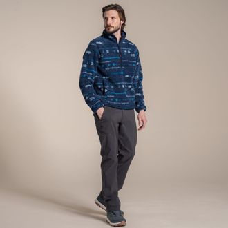 Craghoppers Heren National Trust Rawthey Landschap Fleece Top (Blauwe Marine)