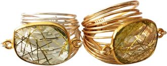 A Blonde and Her Bag Torrey Ring in Golden Rutilated Quartz