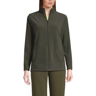 Lands End Anyweather Fleece Full Zip Jacket in Forest Moss Green at Nordstrom, Size X-Large P