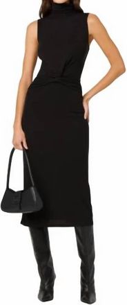 Astr Riana Twist Front Midi Dress In Black