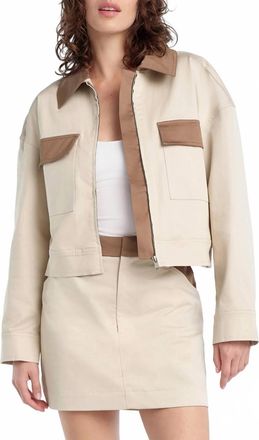Favorite Daughter The Monica Jacket In Beige Khaki