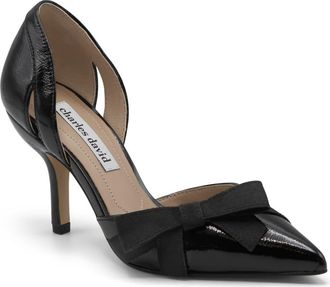 Charles by Charles David Gluck Faux Leather Pump in Black at Nordstrom, Size 9.5