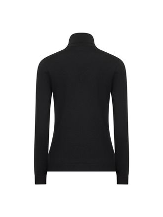 Blanca Vita Virgin Wool Turtleneck Sweater - Black