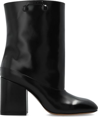 Marni Leather Heeled Ankle Boots
