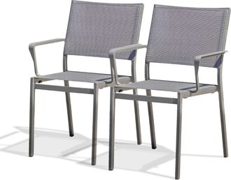 DCB Garden Dcb Garden - Stockholm - Lote 2 Sillones De Jard&iacute;n De Aluminio Y Lona Plastificada