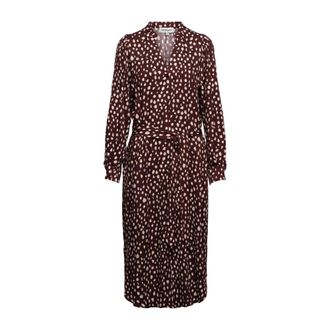 &Co Woman Doorknoop Longdress - Dames - Shirt Kleedjes - Rood - XL - Kleedjes