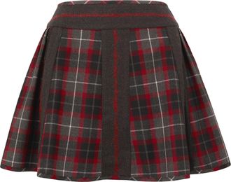 Vivienne Westwood Flared Mini Bell Skirt with Classic Tartan Pattern