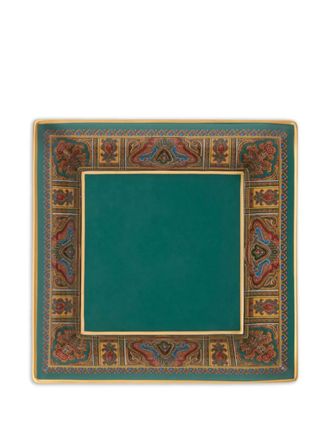 Etro Home paisley-pattern porcelain tray (16cm x 16cm) - unisex - Porcelain - One Size - Green