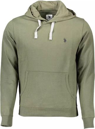 U.S.Polo Association Mens Fleece Hoodie Pullover Olive Green - Sage Green Cotton - Size X-Large