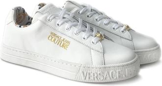 Versace Jeans Couture Stijlvolle Sneakers - Dames - Sneakers - Wit - 36 EU - Leer - Schoenen