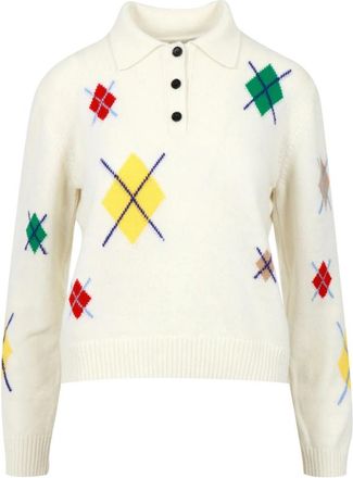 Msgm Msgm Sweaters - Dames - Ronde hals truien - Wit - L - Wol - Truien & Vesten