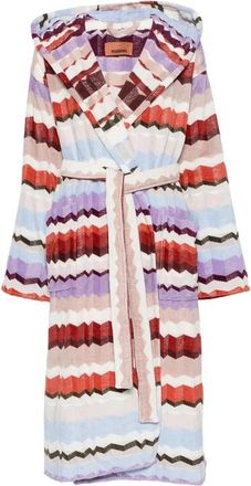 Missoni Home Beste Katoenen Terry Badjas Zig Zag - Dames - Badjassen - Veelkleurig - XL - Katoen - Nachtkleding