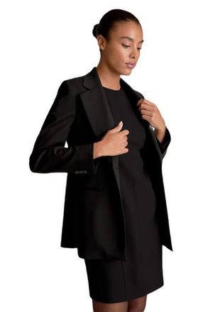 M.M.LaFleur Moreland Travel Blazer in Cool Charcoal at Nordstrom, Size 18