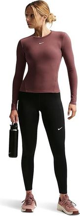 Nike One High-Waisted 7/8 Leggings With Pockets Womens Workout Black/White : 2XL (US 20-22), Mesh/Polyester/Spandex
