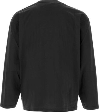 Jil Sander Mens Slate Cotton T-Shirt Black Exterior