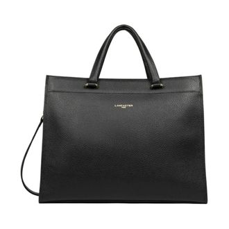 Lancaster Foulonne Double Daily Tote - Dames - Tassen - Zwart - Maat: ONE Size Leer
