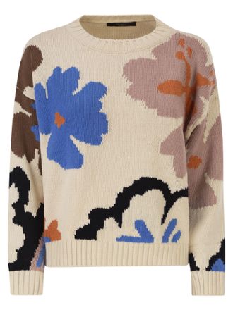 Max Mara Weekend Maxmara Wkdcelebre gemusterter Baumwoll-Rundhalsausschnitt