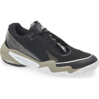 adidas by Stella McCartney Barricade Tennis Sneaker in Black/Silver/Almond Milk at Nordstrom Rack, Size 6