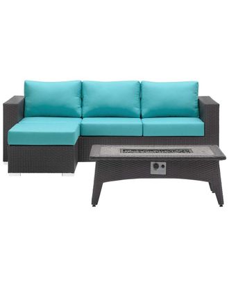 ModWay Outdoor Convene 3Pc Set Outdoor Patio With Fire Pit