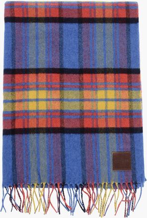Dsquared2 Sciarpa in Cashmere e Seta a Quadri Tartan con Frange Dsquared2