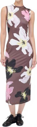 Stine Goya Elastic Tank Crewneck Dress In Wild Flowers
