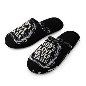 Generic Gods Love Never Fails Mens House Slippers Slip Indoor Slipper On Shoes Warm Outdoor