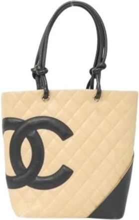 Chanel Pre-owned Tote Bags, female, Beige, Size: ONE SIZE Pre-owned Vintage Tote Bag