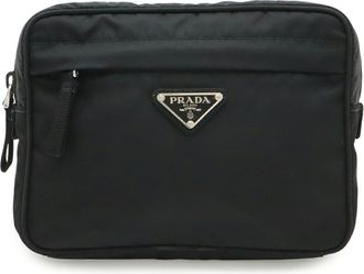 Prada Black Nero Nylon Pouch Sling Bag (Pre-Owned)