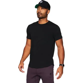 Fabletics The 24-7 Tee Curved Hem in Black at Nordstrom, Size Xx-Large