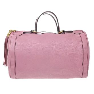 Gucci Soho Boston Leather Pink Leather Handbag (Pre-Owned)