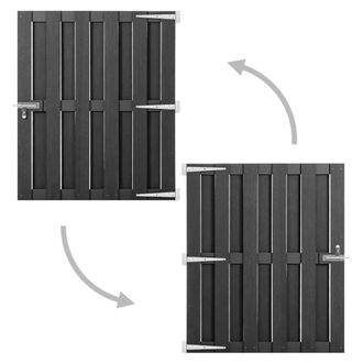 Berkfield Home Garden Gate WPC 100x112 cm Grey