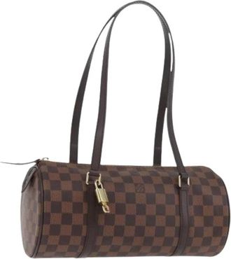 Louis Vuitton Pre-owned Damier Ebene Hand Bag - Dames - Vintage Handtas - Bruin - ONE Size - Vintage