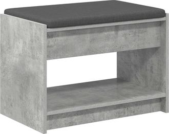 vidaXL Banco De Entrada Gris Concreto 63 X 38 X 45 Cm Vidaxl