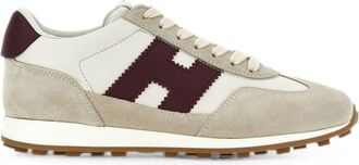 Hogan Light Beige Suede Low-Top Sneakers