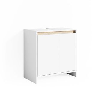 Vicco Mueble Bajo Lavabo Emma, Blanco/sonoma, 58 X 60 Cm