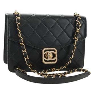 Chanel Pre-owned Vintage Schoudertas - Dames - Vintage Schoudertas - Zwart - ONE Size - Leer - Vintage
