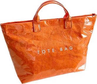 Generic Christmas Plaid PVC Tote Bag for Women Letters Print Tote Bag Plastic Handbag with Tops Handle (I)