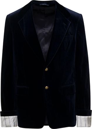 Gucci Navy Blue Single Breasted Jacket