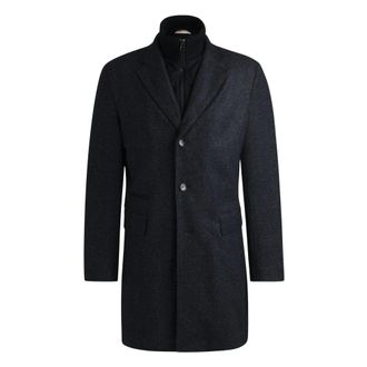 HUGO BOSS Jassen, Heren, Blauw, S, Single-Breasted Coat