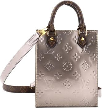 Louis Vuitton Petit Sac Plat Bag Monogram Vernis with Monogram Canvas crossbody bag - Groen
